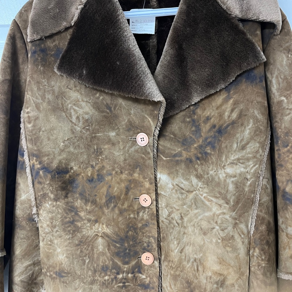 Inge Kious suede fall lined beige jacket